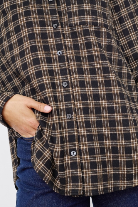 SisterS point zwarte dames blouse | Close up