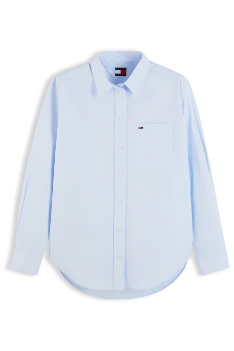 Tommy Jeans blauwe dames blouse | Vooraanzicht