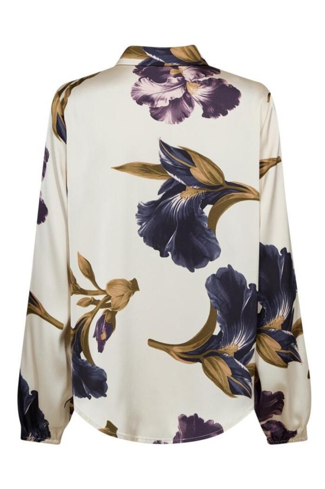 Freequent ecru dames blouse | Achteraanzicht