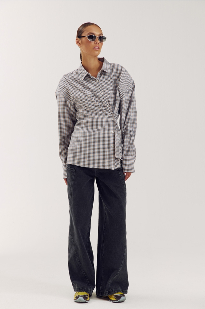 Harper & Yve grijze dames blouse | Model