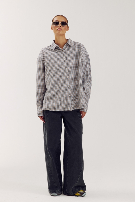 Harper & Yve grijze dames blouse | Model