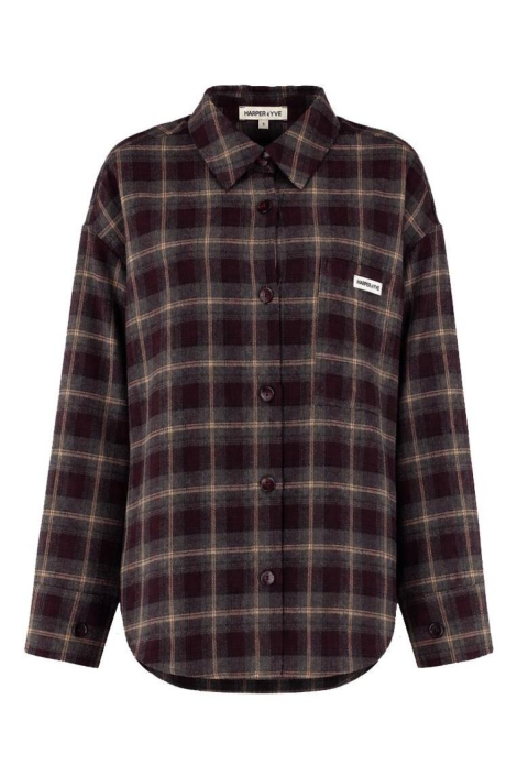 Harper & Yve bordeaux dames blouse | Vooraanzicht