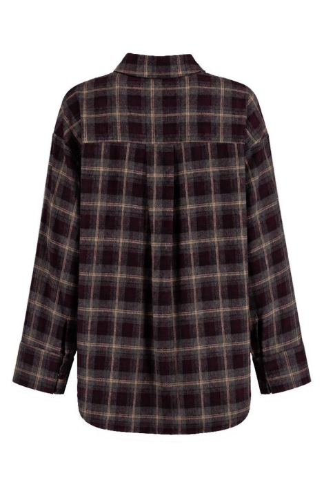 Harper & Yve bordeaux dames blouse | Achteraanzicht