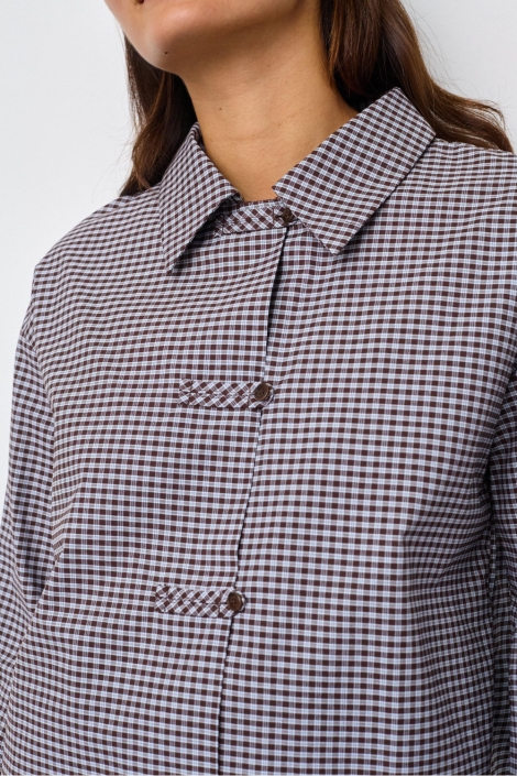 SisterS point bruine dames blouse | Close up