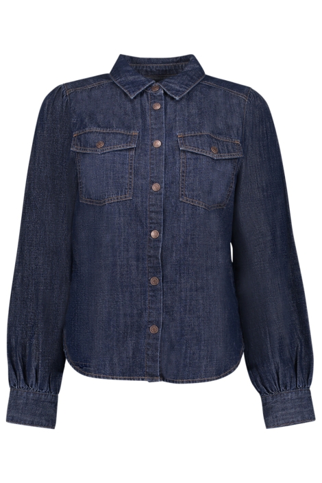 Geisha blauwe dames blouse | Vooraanzicht
