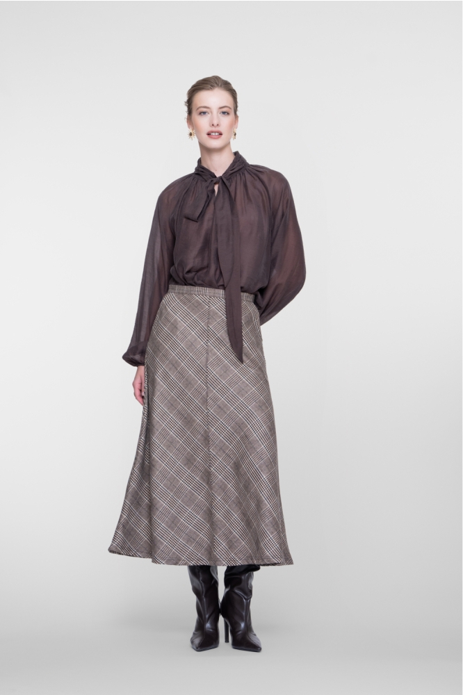 Geisha bruine dames blouse | Model