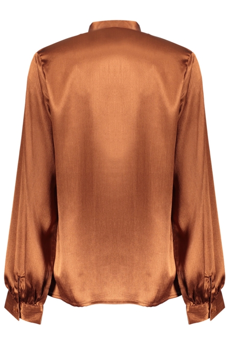 Geisha koperen dames blouse | Achteraanzicht