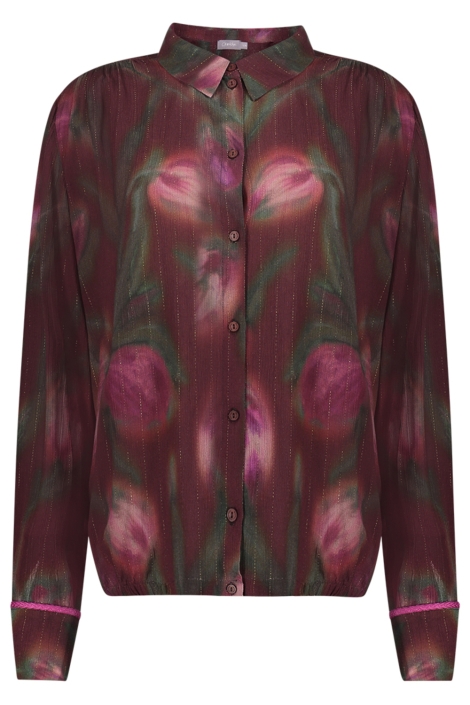 Geisha bordeaux dames blouse | Vooraanzicht