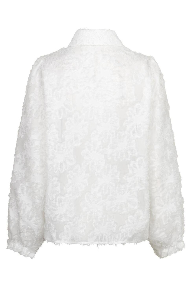 Red Button witte dames blouse | Achteraanzicht