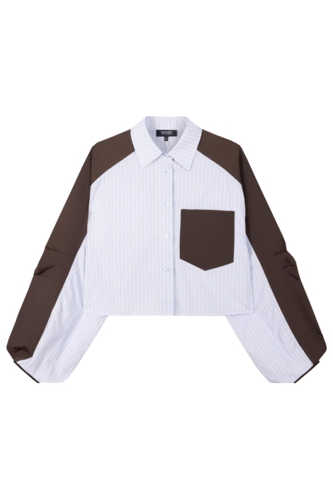 Refined Department blauwe dames blouse | Vooraanzicht