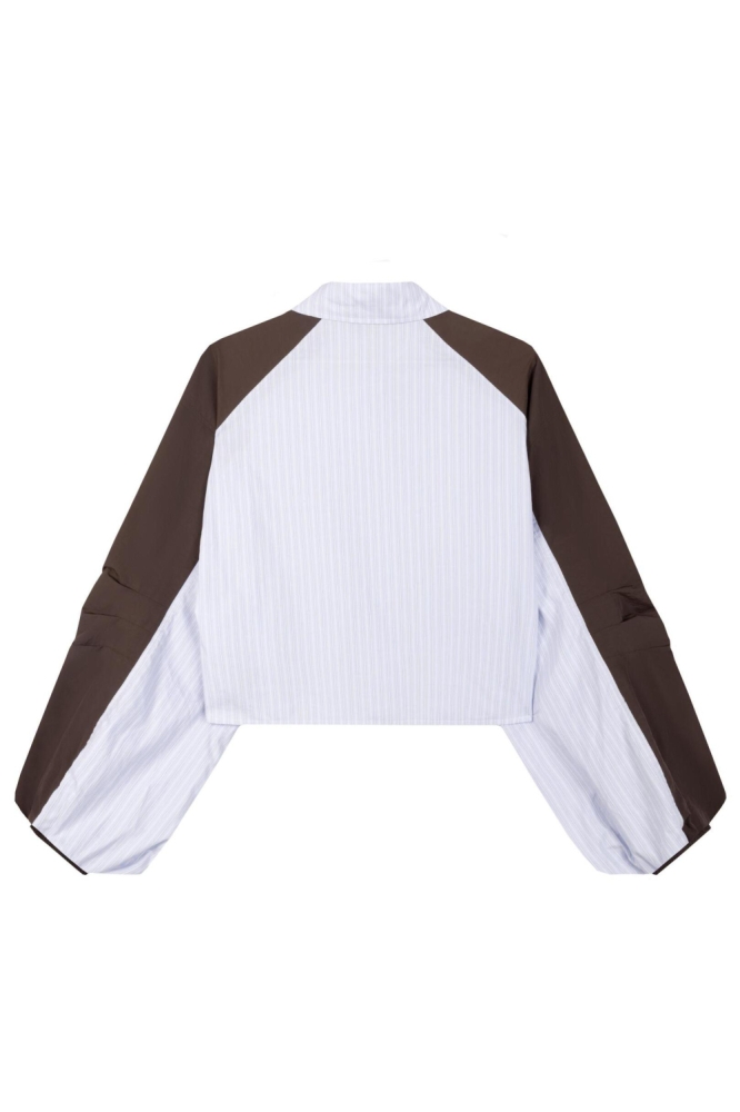 Refined Department blauwe dames blouse | Achteraanzicht
