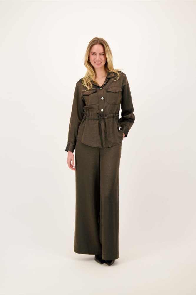 Zusss cognac dames blouse | Model