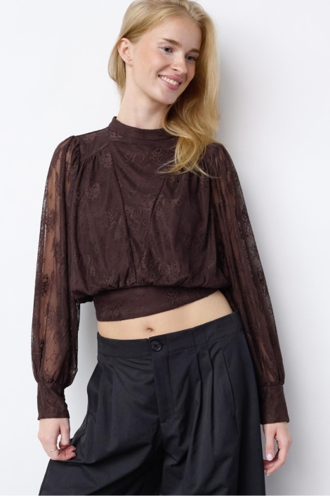 SisterS point bruine dames t-shirt | Model vooraanzicht
