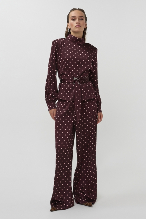 Studio Amaya bordeaux dames blouse | Model