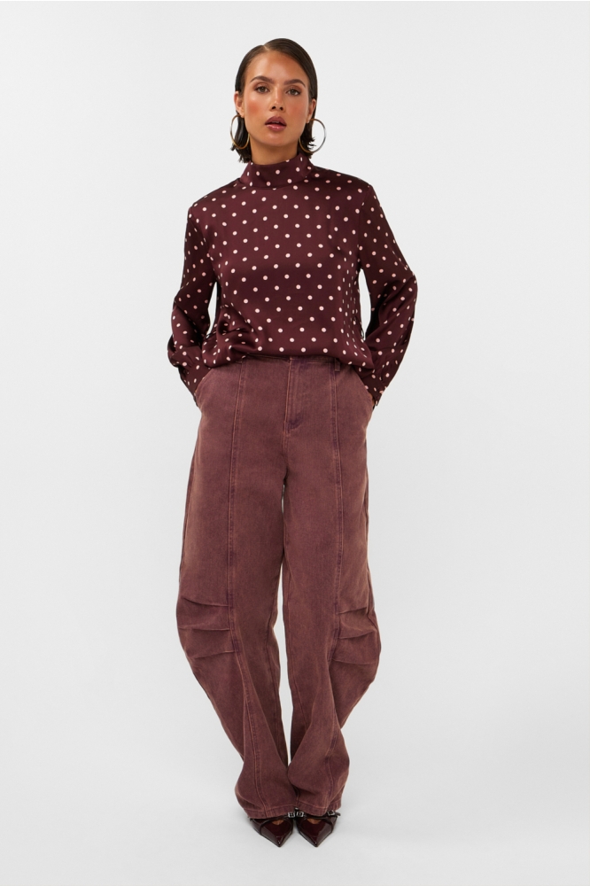 Studio Amaya bordeaux dames blouse | Model