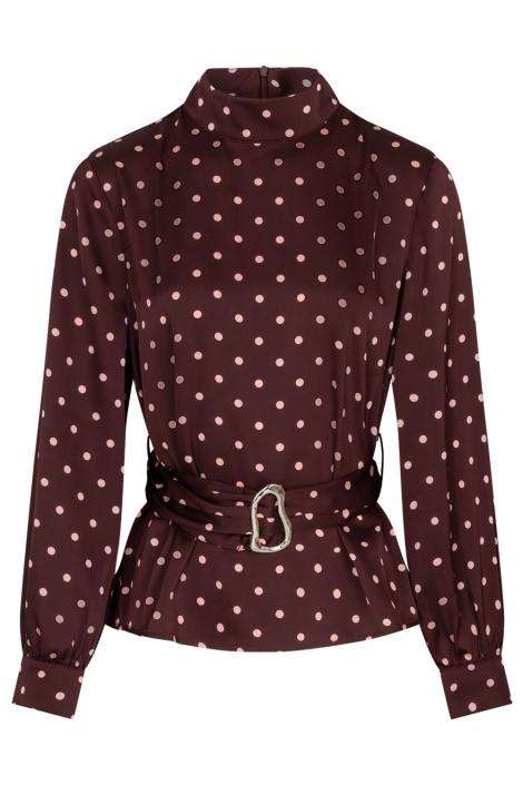 Studio Amaya bordeaux dames blouse | Vooraanzicht