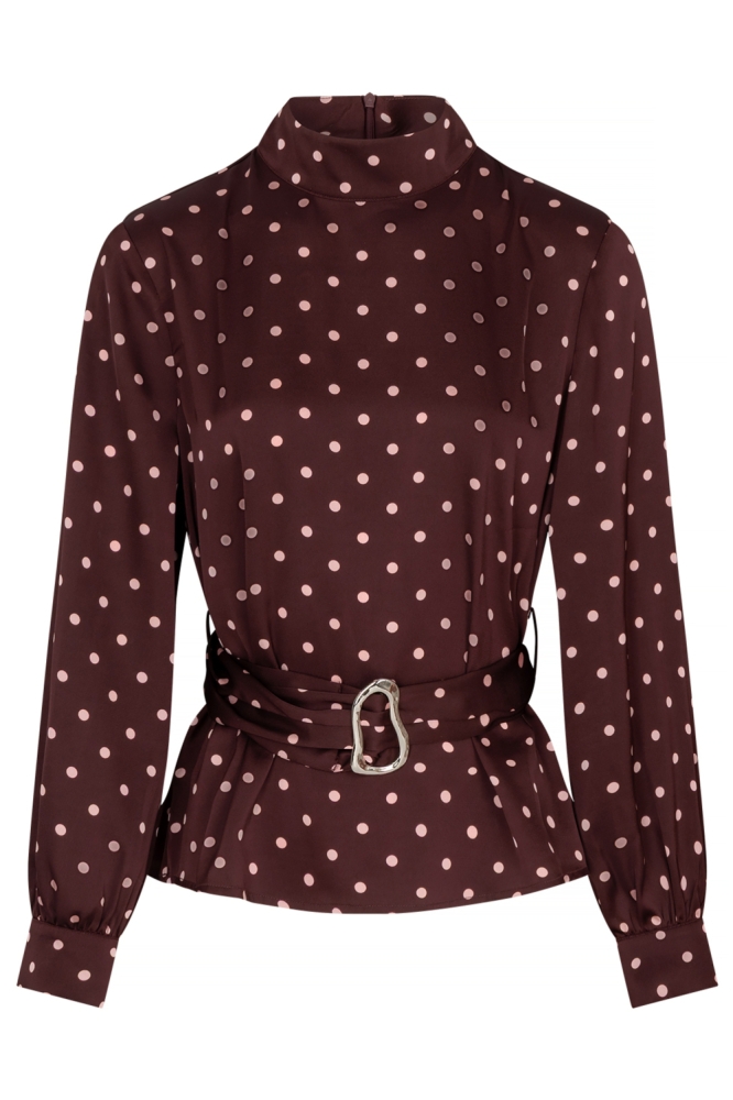 Studio Amaya bordeaux dames blouse | Vooraanzicht