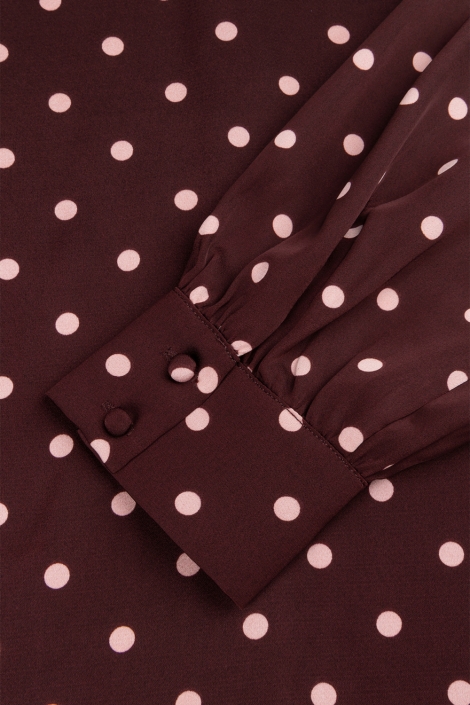 Studio Amaya bordeaux dames blouse | Kleurstaal