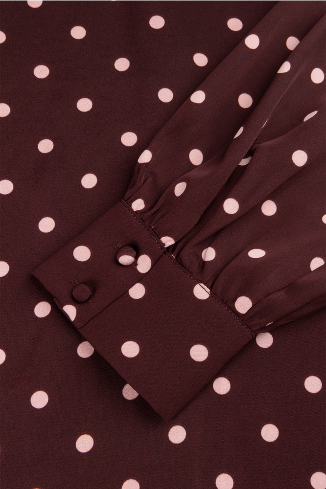 Studio Amaya bordeaux dames blouse | Kleurstaal