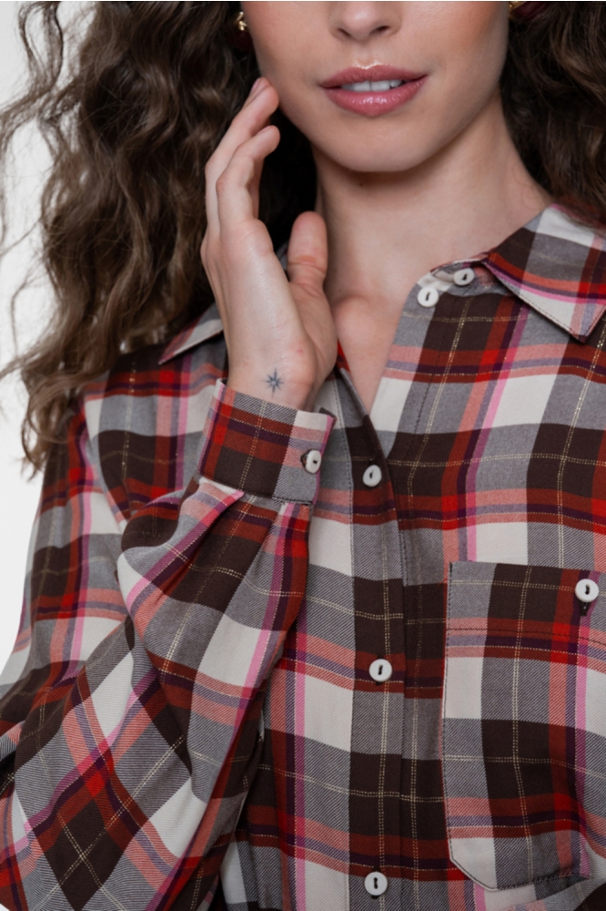 Geisha bruine dames blouse | Unique Selling Point