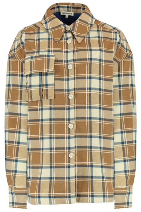 Harper & Yve camel dames blouse | Vooraanzicht