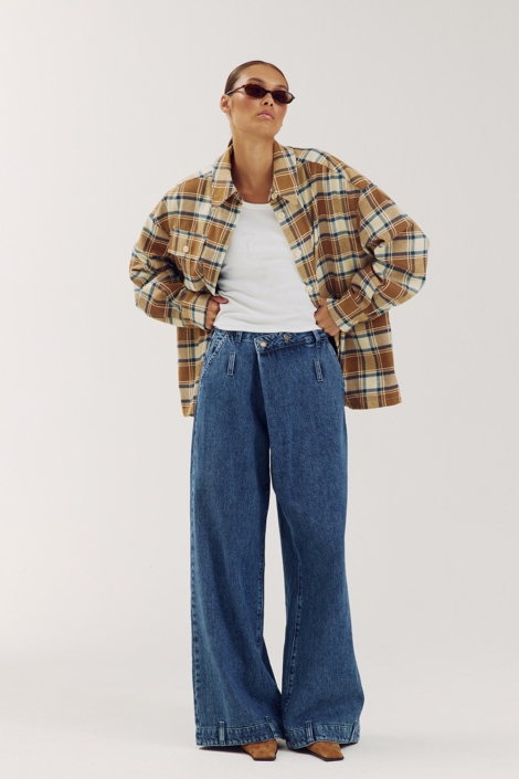 Harper & Yve camel dames blouse | Model