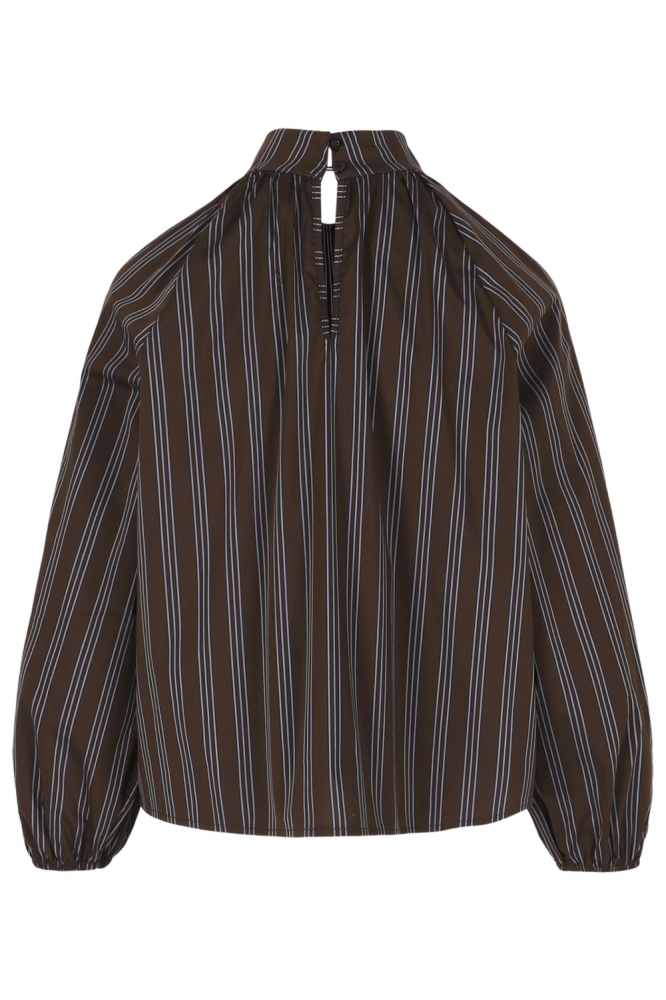 LolaLiza bruine dames blouse | Achteraanzicht