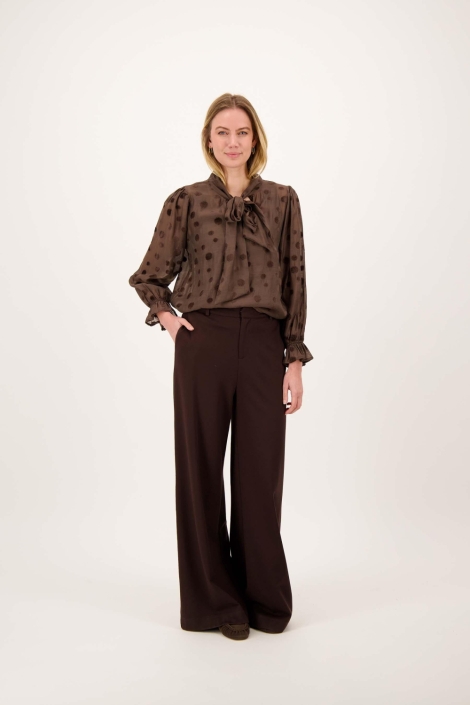 Zusss bruine dames blouse | Model