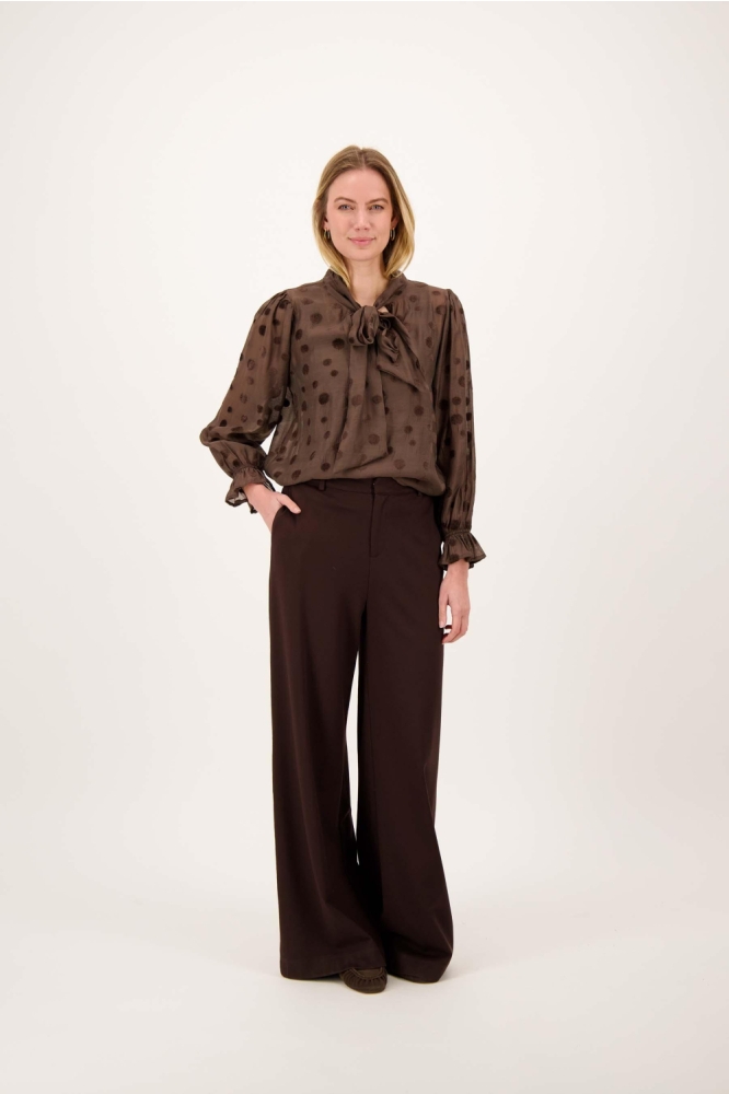 Zusss bruine dames blouse | Model