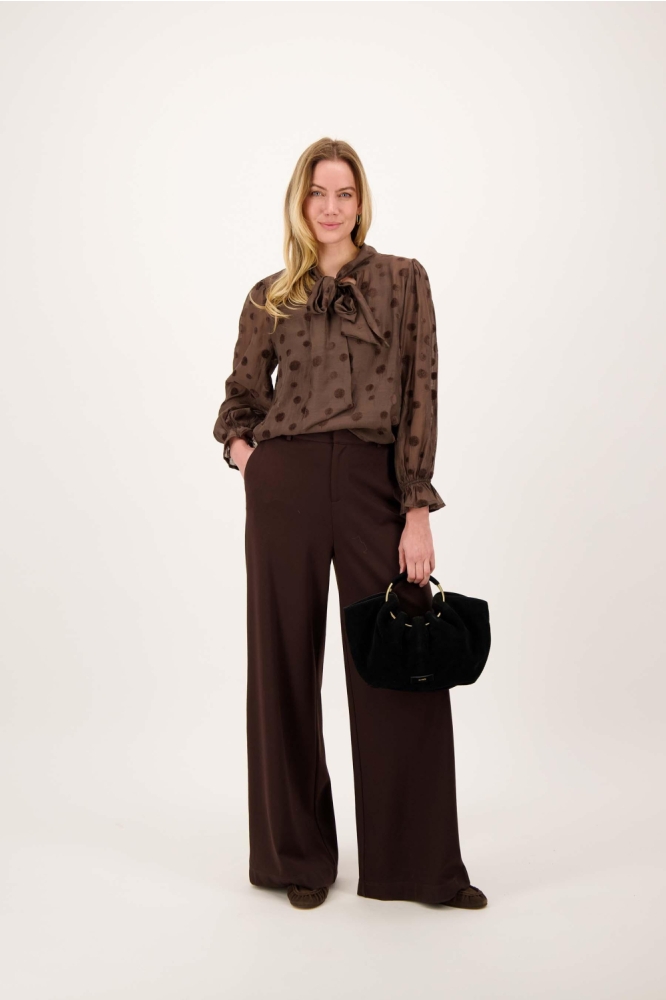 Zusss bruine dames blouse | Model