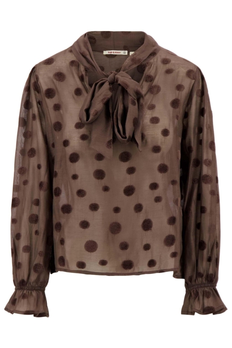 Zusss bruine dames blouse | Vooraanzicht