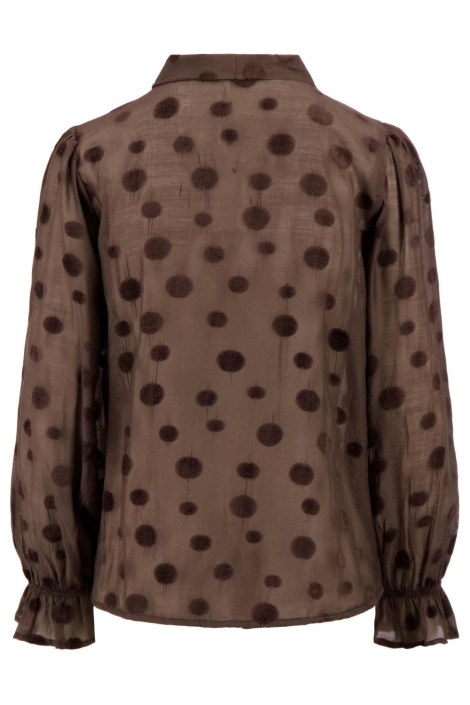 Zusss bruine dames blouse | Achteraanzicht