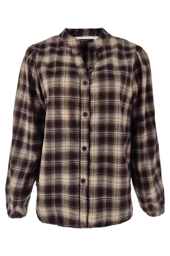 FOS Amsterdam bruine dames blouse | Vooraanzicht