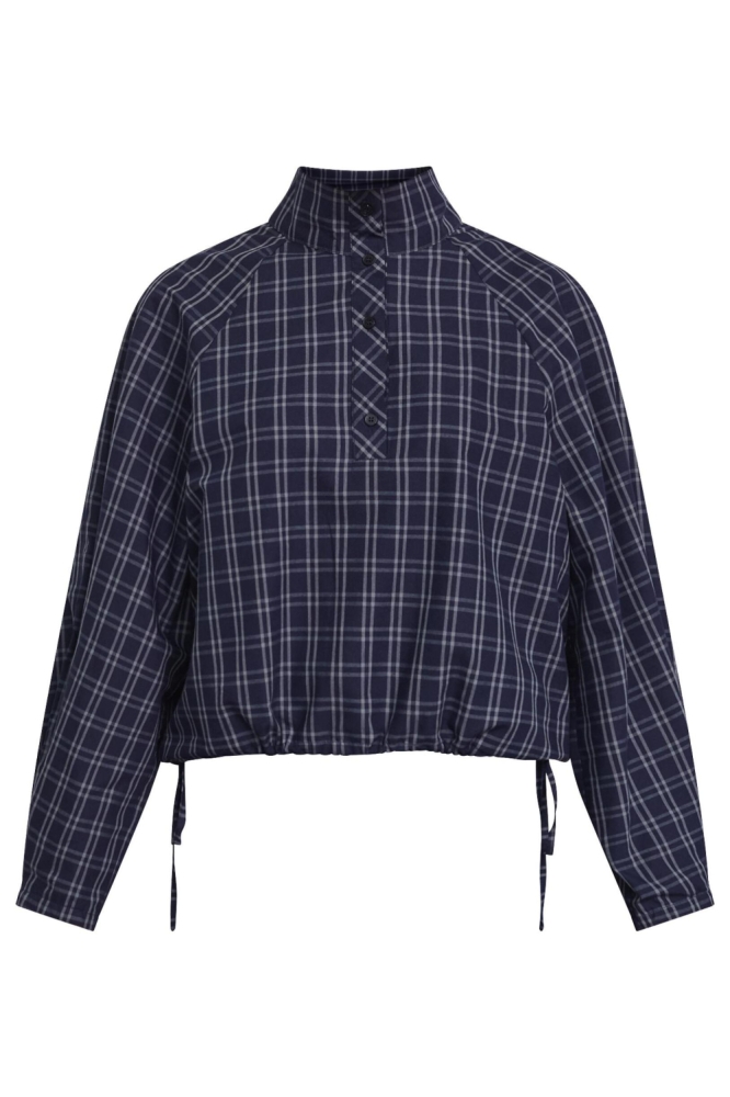 SisterS point blauwe dames blouse | Vooraanzicht
