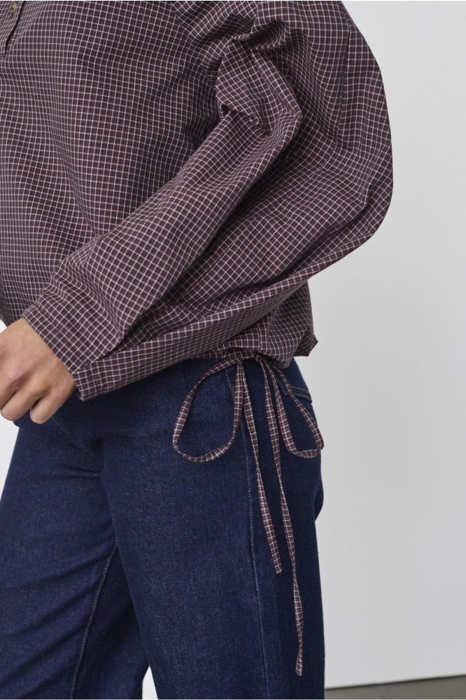 SisterS point bordeaux dames blouse | Close up