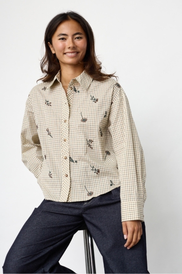 SisterS point Blouse ESMAE SH 20420 Cream Check