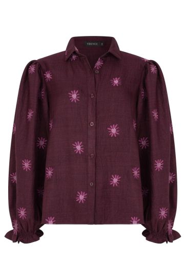 Ydence Blouse BLOUSE JASMIJN WS2669 157 PLUM