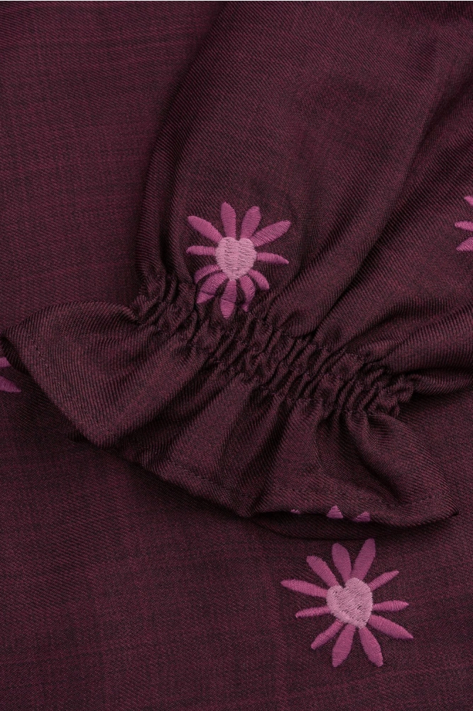 Ydence paarse dames blouse | Close up