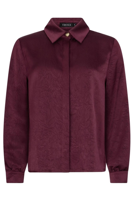 Ydence bordeaux dames blouse | Vooraanzicht
