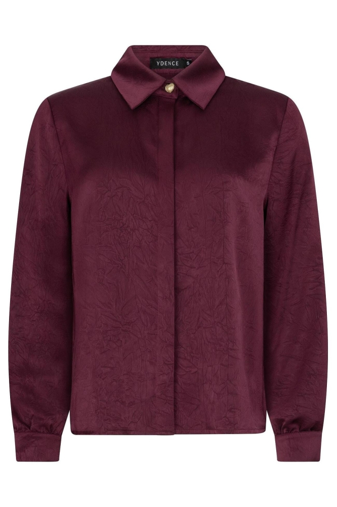 Ydence bordeaux dames blouse | Vooraanzicht