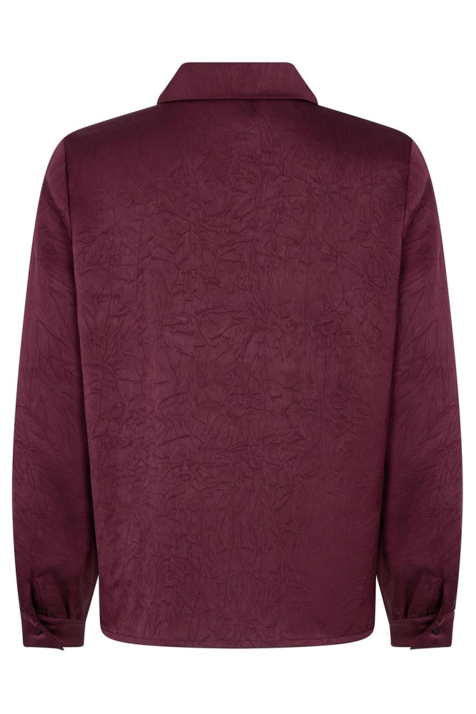 Ydence bordeaux dames blouse | Achteraanzicht