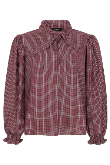 Ydence Blouse BLOUSE AMENA WS2606 1131 MAUVE CHECK