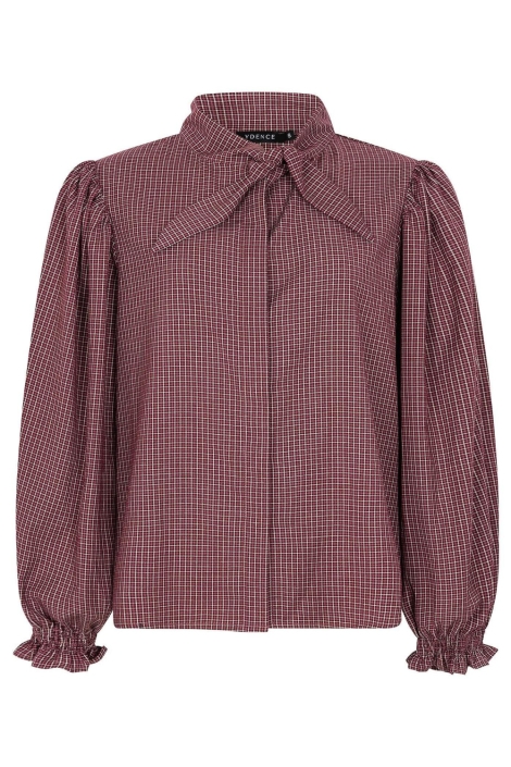 Ydence bordeaux dames blouse | Vooraanzicht
