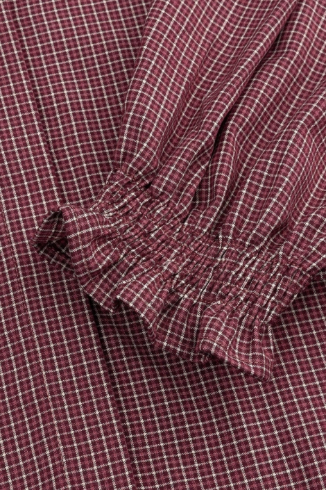 Ydence bordeaux dames blouse | Close up