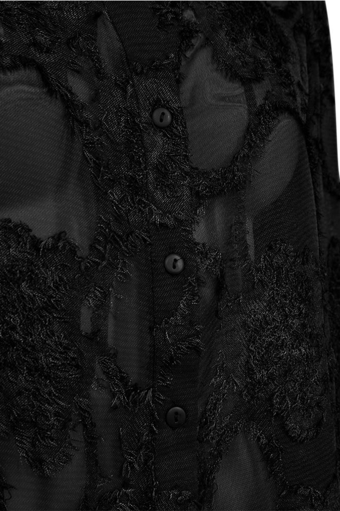 Freequent zwarte dames blouse | Close up