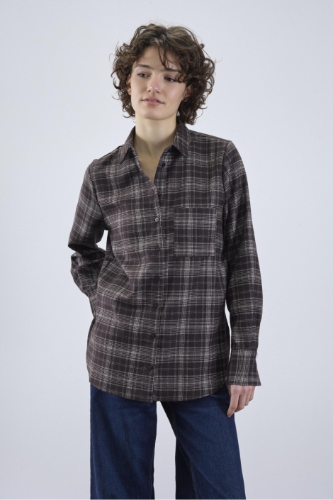 SisterS point bruine dames blouse | Model vooraanzicht