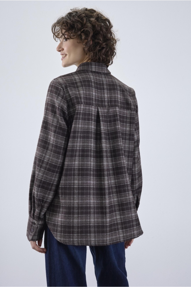 SisterS point bruine dames blouse | Model achteraanzicht