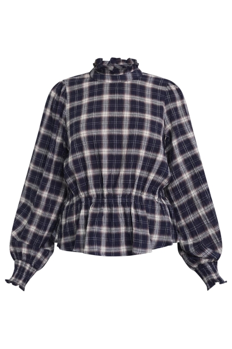 SisterS point blauwe dames blouse | Vooraanzicht