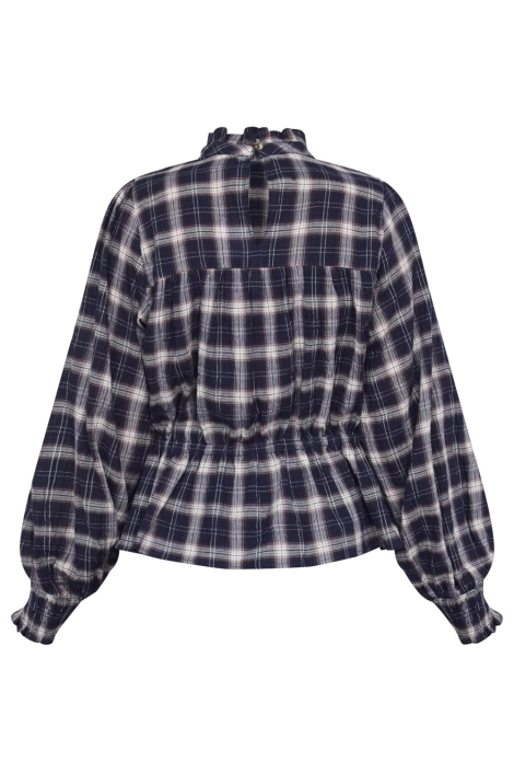 SisterS point blauwe dames blouse | Achteraanzicht