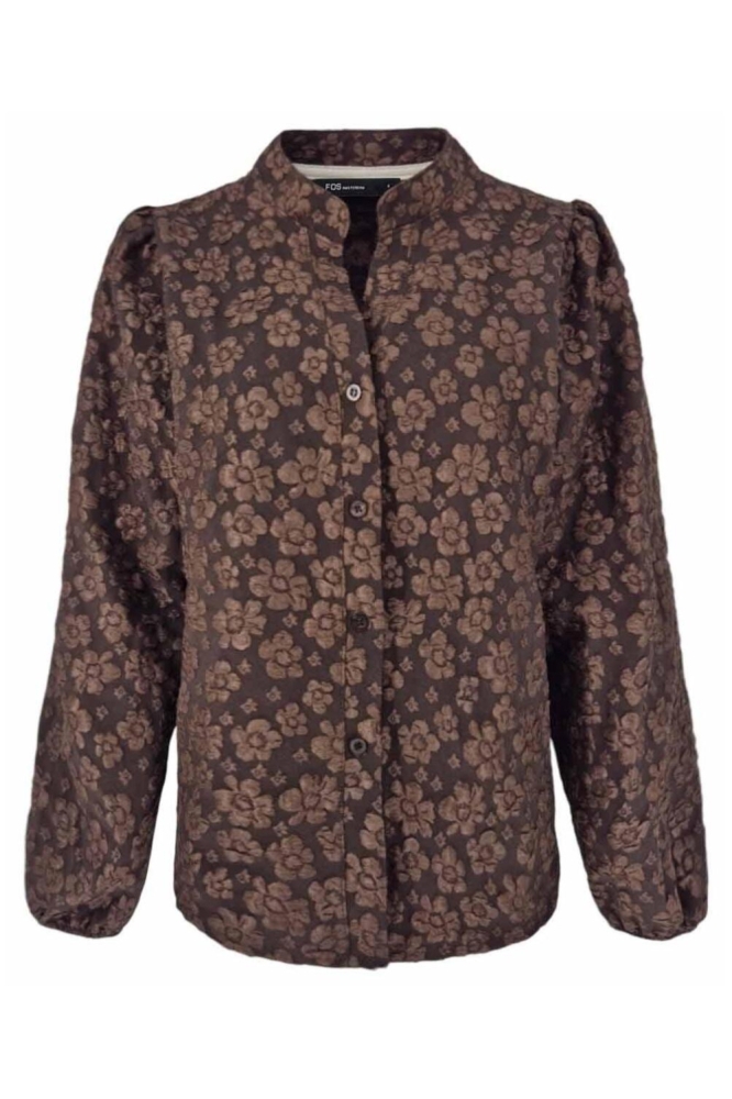 FOS Amsterdam bruine dames blouse | Vooraanzicht